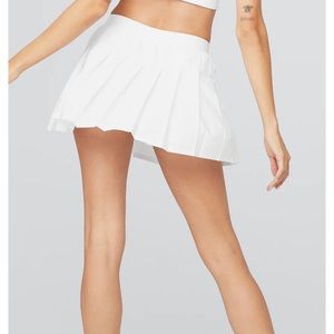 Alo Varsity Tennis Skirt White Sz. Small